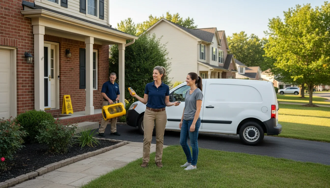 Residential water damage restoration in Deer Grove, IL
